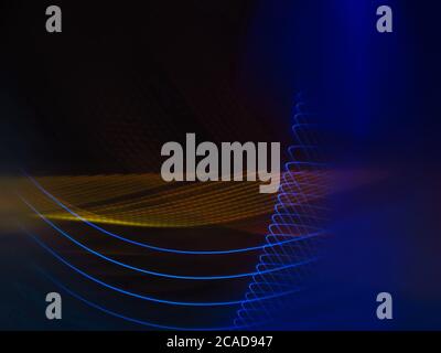 Sfondo astratto con linee luminose colorate Foto Stock