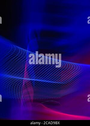 Sfondo astratto verticale con linee luminose colorate Foto Stock