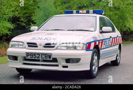 Hampshire Constabulary Police Car - 1996 Nissan Primera Foto Stock