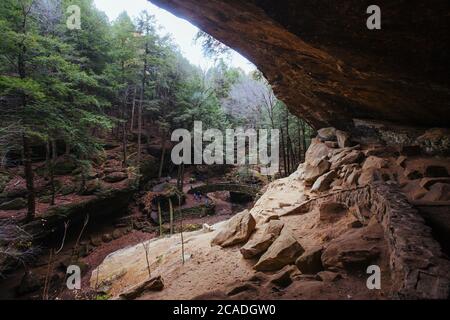 Old Man’s Cave Loop a Hocking Hills, Ohio Foto Stock