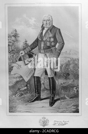 MANUEL GODOY ALVAREZ DE FARIA - 1767/1851 - POLITICO ESPAÑOL Y 1º MINISTRO DE CARLOS IV. Foto Stock