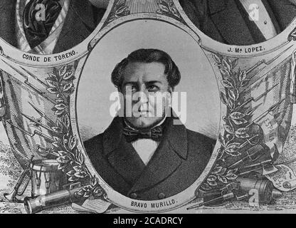 DON JUAN BRAVO MURILLO (1803/1873) - MINISTRO DE HACIENDA Y PRESIDENTE DEL CONSEJO DE MINISTROS. Foto Stock