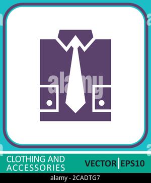 Maglia uomo, icona Tie.Vector. Semplice illustrazione vettoriale per grafica e web design Illustrazione Vettoriale