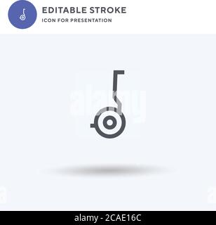 Vettore icona Segway, segno piatto riempito, pittogramma solido isolato su bianco, illustrazione del logo. Icona Segway per la presentazione. Illustrazione Vettoriale