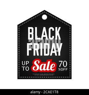 Offerta Black Friday. Modello di disegno vettoriale. Banner del Black friday. Adesivi di vendita. Sconto marketing pubblicitario. Illustrazione Vettoriale
