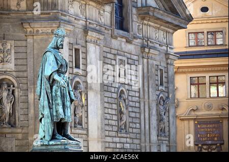 Carlo il quarto monumento a Praga repubblica Ceca Foto Stock