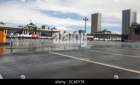 La piazza principale della capitale della Mongolia Foto Stock