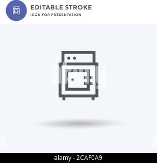 Icona dell'essiccatore, segno piatto riempito, pittogramma solido isolato su bianco, illustrazione del logo. Icona dell'essiccatore per la presentazione. Illustrazione Vettoriale