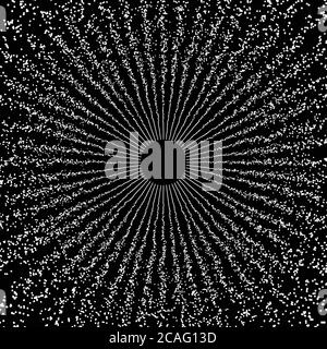 Buco nero costituito da particelle volanti. Abstract Background. 3D illustrazione vettoriale. Illustrazione Vettoriale