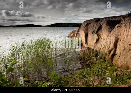 Un corpo di acqua in aland svezia Foto Stock