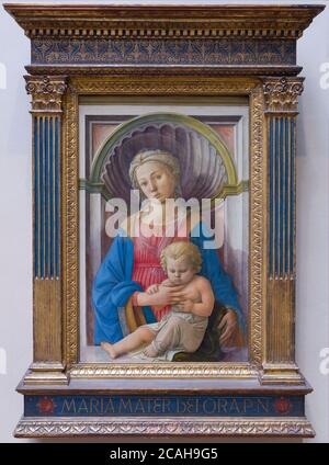 La Madonna e il Bambino, Fra Filippo Lippi, circa 1440, National Gallery of Art di Washington DC, USA, America del Nord Foto Stock