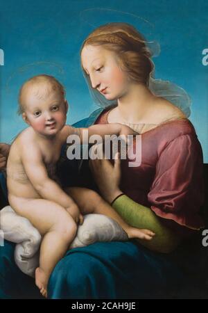 La Madonna Niccolini-Cowper, Raffaello, 1508, National Gallery of Art di Washington DC, USA, America del Nord Foto Stock