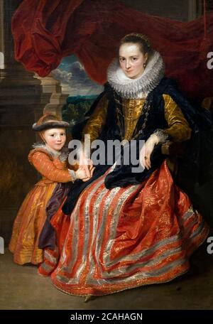 Susanna Fourment e sua figlia, Sir Anthony van Dyck, 1621, National Gallery of Art di Washington DC, USA, America del Nord Foto Stock