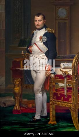 L'imperatore Napoleone nel suo studio alle Tuileries, Jacques-Louis David, 1812, National Gallery of Art, Washington DC, USA, Nord America Foto Stock