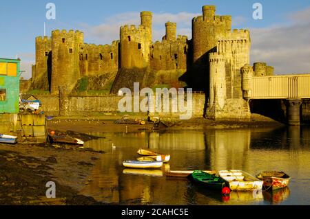 Conwy Castle, North Wales, Regno Unito. Foto Stock