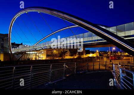 Celtic Gateway Bridge, Holyhead, Anglesey, Foto Stock