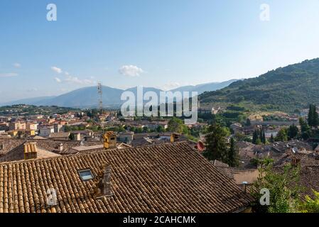 paesaggio del poese di spoleto visto da monteluco Foto Stock