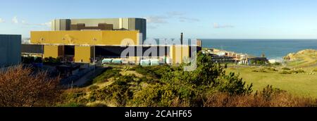 Panorama, Centrale nucleare di Wylfa Foto Stock