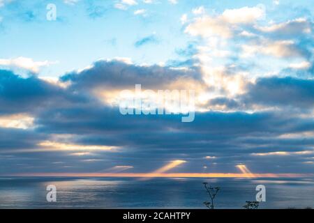 STATI UNITI. 06 agosto 2020. Il tramonto a Torrey Pines Gliderport a la Jolla, California giovedì 6 agosto 2020. (Foto di Rishi Deka/Sipa USA) Credit: Sipa USA/Alamy Live News Foto Stock