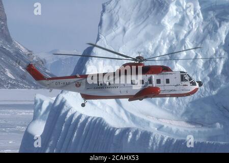 GREENLANDAIR SIKORSKY S-61N ELICOTTERO OY-HAF. Foto Stock