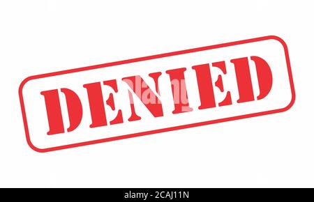 Timbro rosso negato Illustrazione Vettoriale