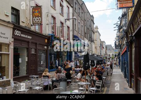 Cork, Irlanda, 7 agosto 2020. Aggiornamento su o Conaill Chocolate, Cork. O Conaills Chocolate Cork ha fatto un'altra dichiarazione dopo la notizia che non stanno andando riaprire il loro tanto amato caffè di Church Street francese. Le notizie sono venuto il martedì pomeriggio quando hanno pubblicato uno status sulla loro pagina di Facebook spiegando che il caffè ben noto non sarebbe stato riaperto a causa di problemi che si sarebbe esperienza seguendo le linee guida di divaricamento sociale, i proprietari tuttavia hanno un secondo negozio su Princes Street. Credit: Damian Coleman/Alamy Live News Foto Stock