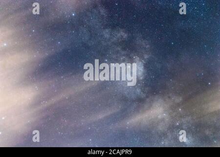 Milky Way Galaxy sfondo, Space Dust nell'Universo Foto Stock