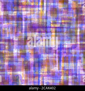 Astratto grunge croce forme geometriche arte contemporanea multicolore motivo sfondo senza giunture. Acquerello tratto a mano colorful pennellate texture. Foto Stock