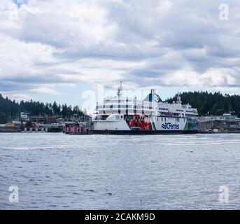 BC Ferries attraccato a Otter Bay, North Pender Island, British Columbia, Canada Foto Stock