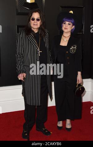 LOS ANGELES - GEN 26: Ozzy Osbourne, Kelly Osbourne al 62° Grammy Awards allo Staples Center il 26 gennaio 2020 a Los Angeles, California Foto Stock