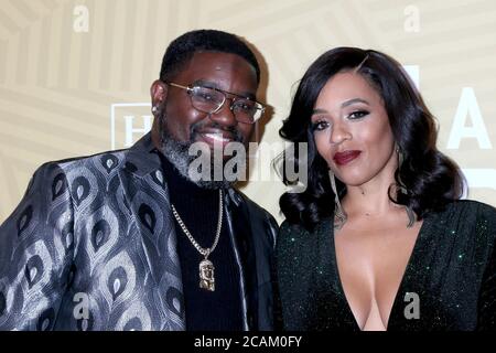 LOS ANGELES - FEBBRAIO 23: Lil Rel Howery, Melyssa Ford al Black Film Festival American Honors Awards al Beverly Hilton Hotel il 23 Febbraio 2020 a Beverly Hills, CA Foto Stock