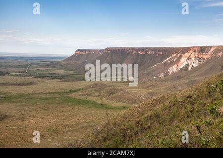 Vista dalla cima di Serra do Espirito Santo - Tocantins, Brasile Foto Stock