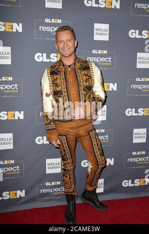 LOS ANGELES - OTT 25: Agosto Getty al GLSEN RESPECT Awards al Beverly Wilshire Hotel il 25 ottobre 2019 a Beverly Hills, California Foto Stock