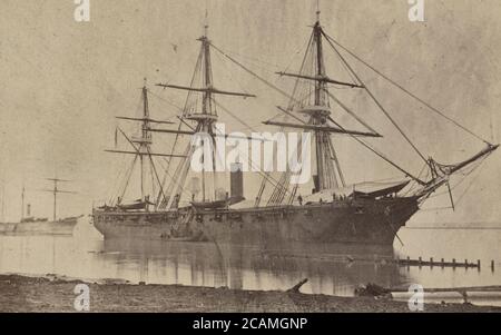 USA Sloop of war Richmond - Fotografia mostra USS Richmond a Baton Rouge, Louisiana, 1863 Foto Stock