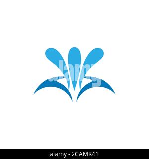 La semplice acqua splash vettore logo Illustrazione Vettoriale