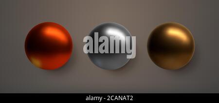 Set di sfere 3d Illustrazione Vettoriale