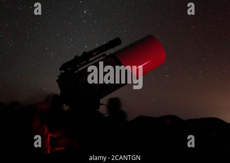 "Turismo Astronomico" - Osservatorio del Pangue, vicino a Vicuna, la Serena, Cile centrale 12 ottobre 2017 Foto Stock