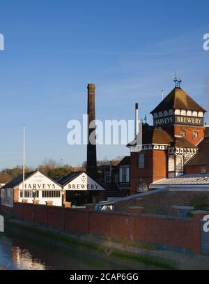 Harveys real ale birreria a Lewes east sussex Foto Stock