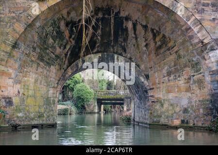 I canali di Chalons-en-Champagne, Francia Foto Stock