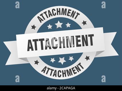 etichetta isolata nastro tondo di fissaggio. cartello di fissaggio Illustrazione Vettoriale