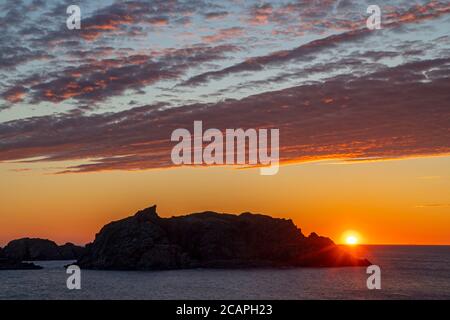 Sleepy Cove al tramonto, Crow Head, Terranova e Labrador NL, Canada Foto Stock