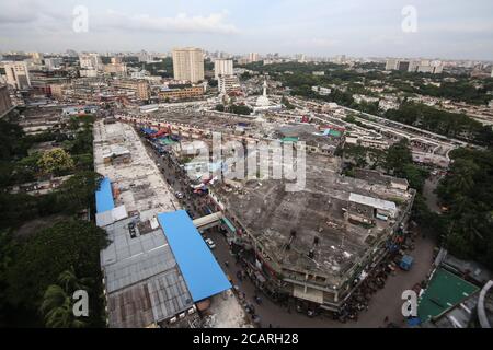 Dhaka, Dhaka, Bangladesh. 8 agosto 2020. Paesaggio urbano di Dhaka durante la pandemia di COVID-19: Rd. Rakibul Hasan/ZUMA Wire/Alamy Live News Foto Stock