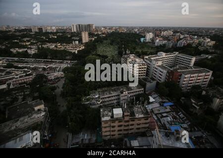 Dhaka, Dhaka, Bangladesh. 8 agosto 2020. Paesaggio urbano di Dhaka durante la pandemia di COVID-19: Rd. Rakibul Hasan/ZUMA Wire/Alamy Live News Foto Stock