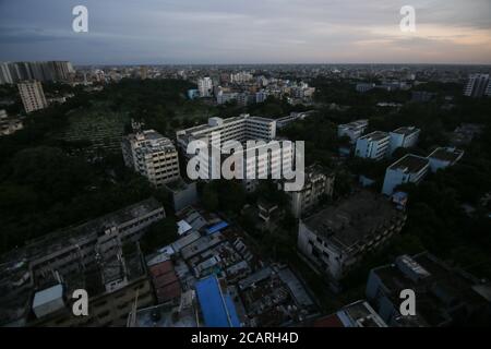 Dhaka, Dhaka, Bangladesh. 8 agosto 2020. Paesaggio urbano di Dhaka durante la pandemia di COVID-19: Rd. Rakibul Hasan/ZUMA Wire/Alamy Live News Foto Stock