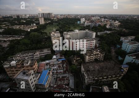 Dhaka, Dhaka, Bangladesh. 8 agosto 2020. Paesaggio urbano di Dhaka durante la pandemia di COVID-19: Rd. Rakibul Hasan/ZUMA Wire/Alamy Live News Foto Stock