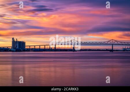 Traversata al tramonto Foto Stock