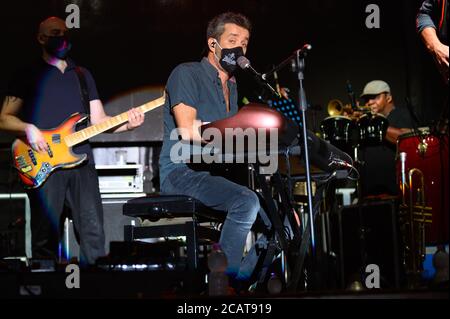 Italia. 8 agosto 2019. Daniele Silvestri vive a Treviso 2020 al festival Suoni di Marca. (Foto di Denis Ulliana/Pacific Press) Credit: Pacific Press Media Production Corp./Alamy Live News Foto Stock