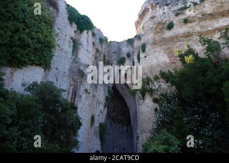 Siracusa Parco Archeologico della Neapolis - Orecchio di Dioniso Foto Stock