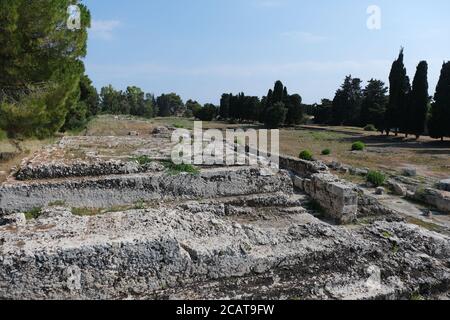 Siracusa Parco Archeologico della Neapolis - Ara di Lerone Foto Stock