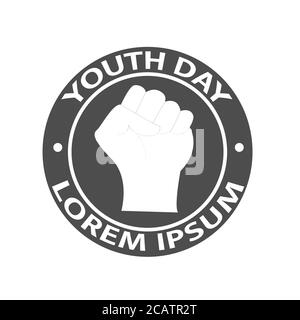 Illustrazione grafica vettoriale del logo della giornata giovanile per la celebrazione Illustrazione Vettoriale